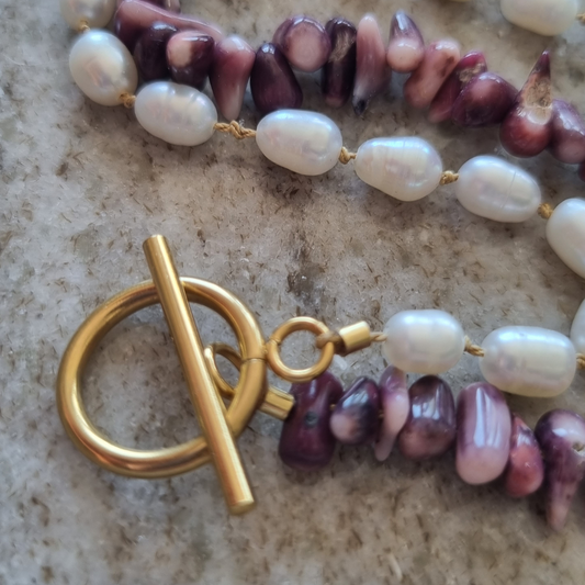 Pink Coral & Freshwater Pearls🪸